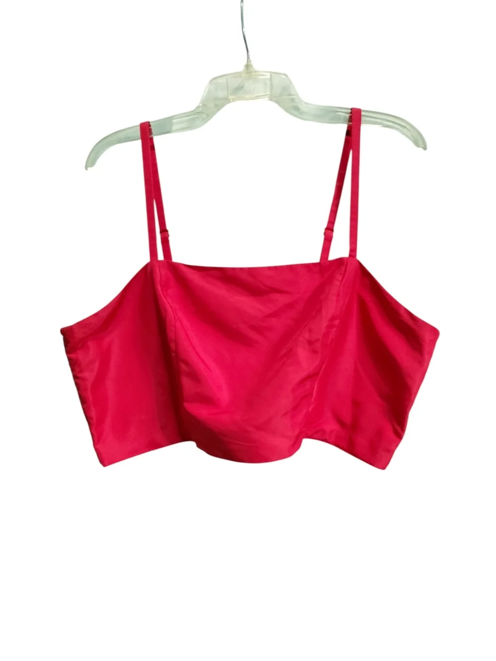 Old Navy The Occasion Coral Satin A-Line Skirt & Crop Top Two Piece Set Size L